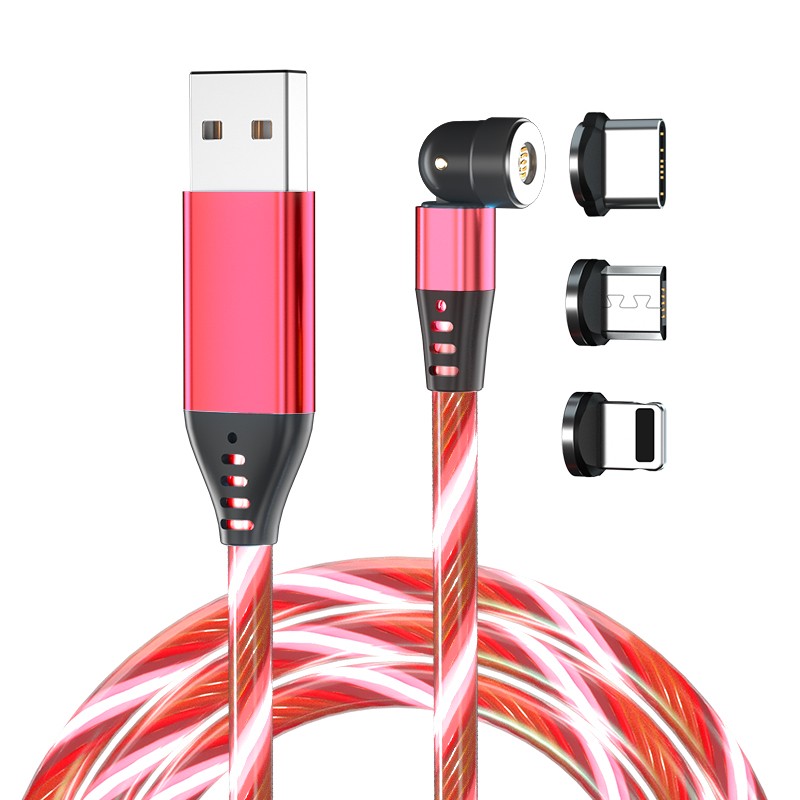 540° Rotate Luminous Magnetic Data Cable