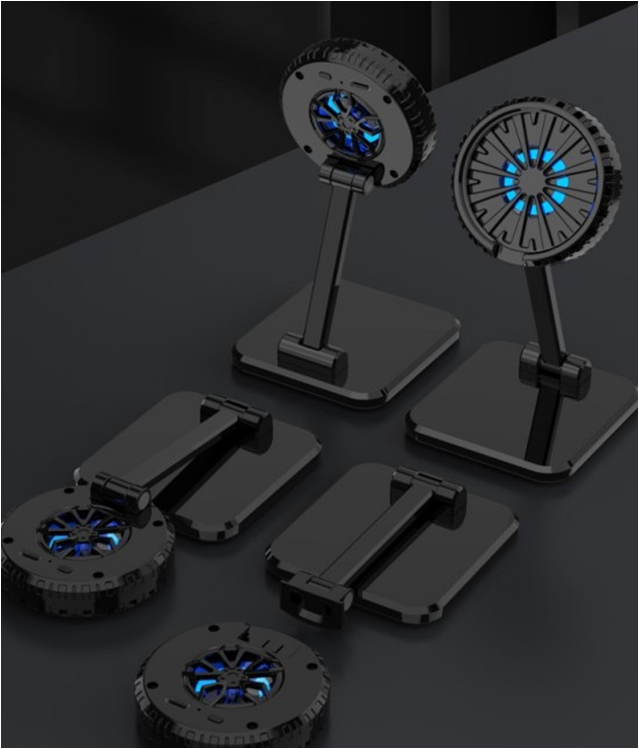 Adjustable Phone Stand Holder Compatible with Cooling Fan