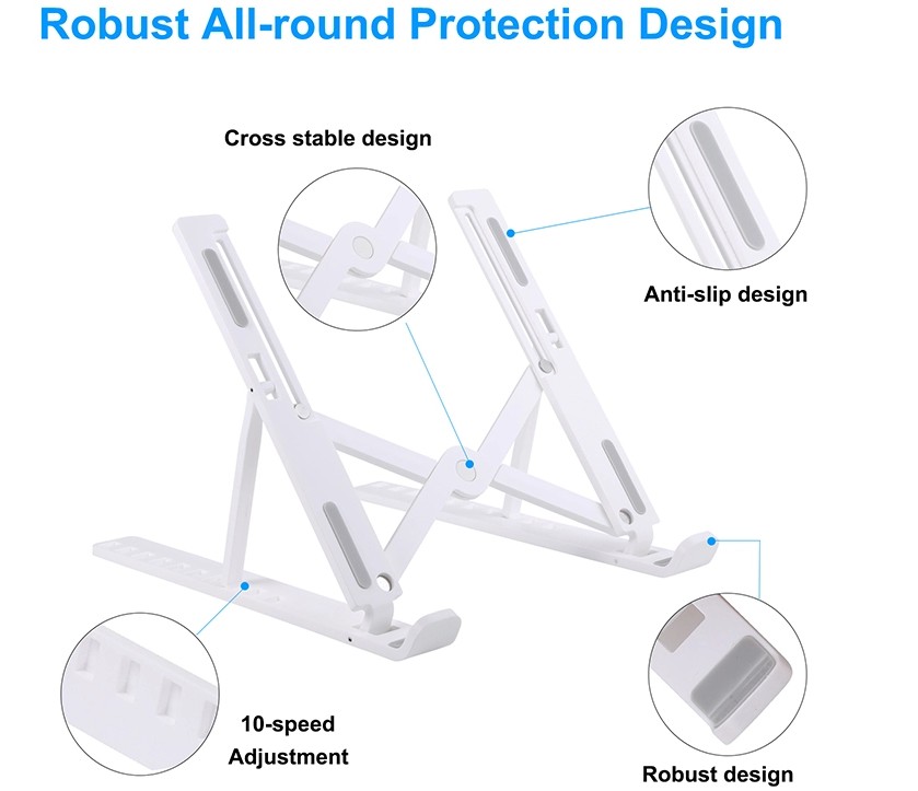 Adjustment Foldable ABS plastic Laptop Stand