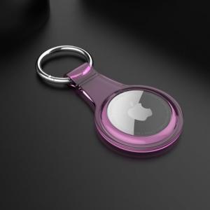 Clear Soft TPU Case with Keychain Ring for AirTag