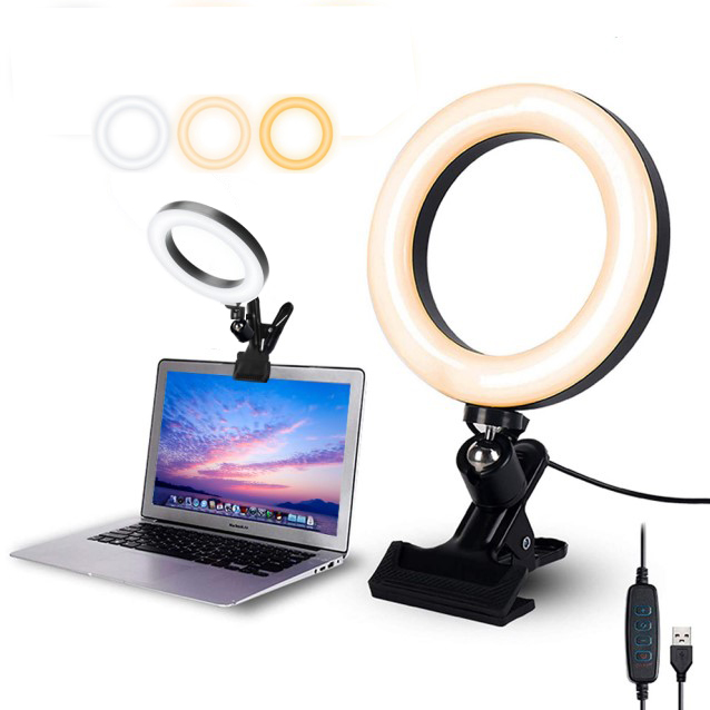 LED Fill Selfie Ring Light With Clip Stand