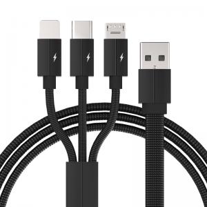 Nylon Braided 3 IN 1 2A Fast Charging Cable