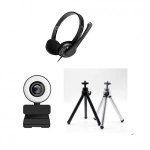 Office set( led pc camera+stand+Headphone)