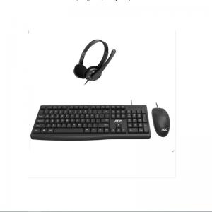 Wired Keyboard Mouse and Headphone set